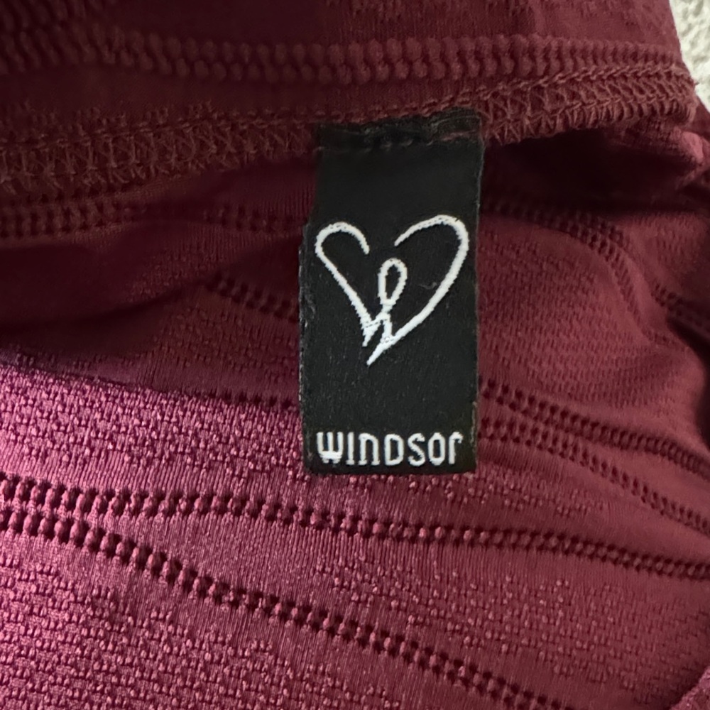 Windsor Off-Shoulder Burgundy Mini Dress - Picture 2 of 2